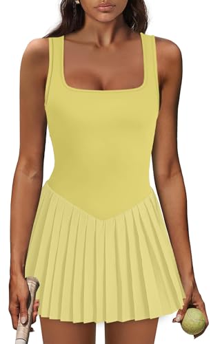 Image of NIASHOT Athletic Dress for Women with Shorts Sleeveless Womens Golf Dress