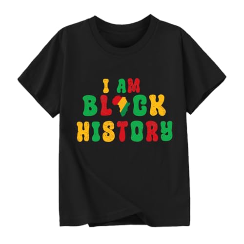 Goengmo Toddler Kids Black History Month Tshirts African American Shirts Juneteenth Cotton Tees 5-6 Years
