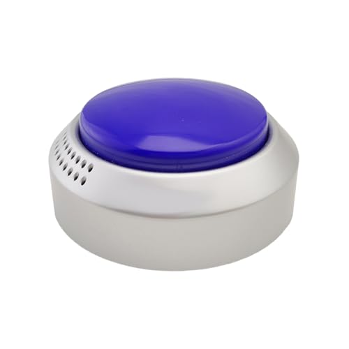 Talking Button Clock - for The Blind, Elderly or Visually impaired (Blue and Silver)
