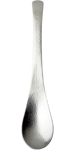 Nagao Japanese and Western Electic Renge Spoon, 7.1 inches (18 cm), 18-8 Stainless Steel, Hammered, Made in Japan