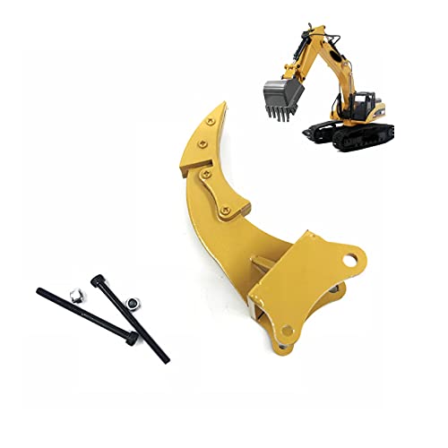hnsgscmyyxgs Upgraded All Metal Bucket 580 550 592 Simulation Bucket Suitable for HuiNa Excavator RC Car Toys 1/14 15 Channel RC Car Parts Spare Parts (Yellow)