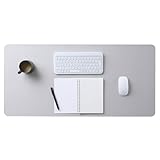 エレコム デスクマット 大型マウスパッド 900mm×430mm マウス対応 滑り止め レザー 片面 ニュアンスグレー MP-XDM04LGY