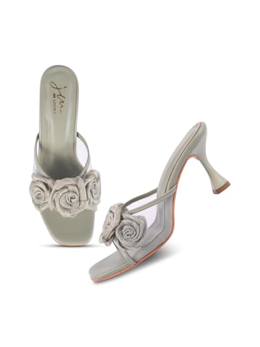 Image of JM LOOKS Stylish Embellished Kitten Heels Sandal For Women & Girls | Pencil Heels | Stiletto Heels |