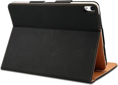 Leather Case For iPad A16 (11th Generation 2025) and For iPad10th Generation 2022 (iPad-10) Premium Black/Tan Leather - Image 2