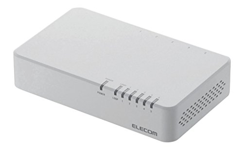 エレコム スイッチングハブ 5ポート 10/100Mbps マグネット付き 電源内蔵 EHC-F05PN-JW 31jQjrYI1PL.jpg
