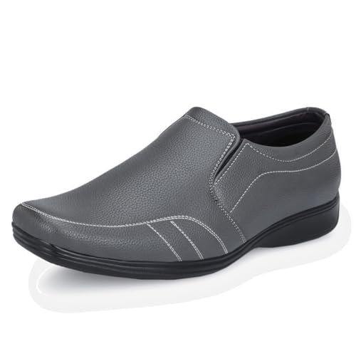 Image of Leatherkraft Round-Toe Formal Slip-On Shoes