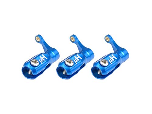 Microheli CNC Aluminum Tri-Blade Main Blade Grip (Blue)(for Triple Blade Series)