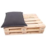TexDeko® Cord halbes Palettenkissen 60x80x18 cm – Premium Palettenpolster aus weichem Cordstoff, wasserabweisend UV-beständig, waschbarer Bezug, In- & Outdoor Palettenauflage (Anthrazit)