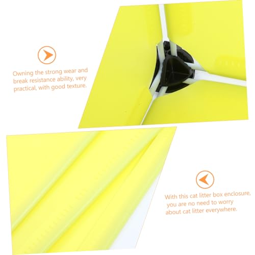 Protection pour bac à litière de chat jaune YARNOW faciles à installer - 5