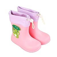Waterproof Boots Wellies for Kids UK Unisex Toddler Kids Rain Boots For Boys Slip Lightweight Comfortable Outdoor Play Shoes Toddler Adjustable Drawstring Rain Outdoor Play Shoes Everyday Wear
