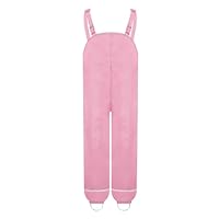 renvena Kids Boys Girls Cycling Rainpants Water Resis Tant Overalls Trousers Rain-Proof Toddler 1-8 Years Pink 5-6 Years