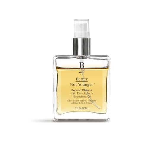 Better Not Younger Second Chance Hair, Face & Body Nourishing Oil for Women - Omega 3-6 Infused, Antioxidant-Rich Abyssinian Oil, Lightweight & Fast-Absorbing, Restores Moisture for Smooth Skin & Hair Cover
