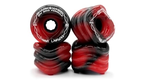 Shark Wheel 60 mm 84a, Skateboard Cruising Wheels, California Roll, Red/Black...