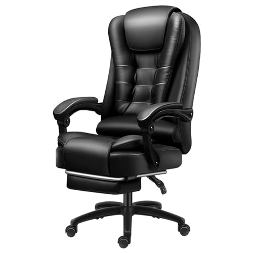 Silla de oficina, grande y alta, 500 libras, ergonómica, grande y alta, de cuero, giratoria,...