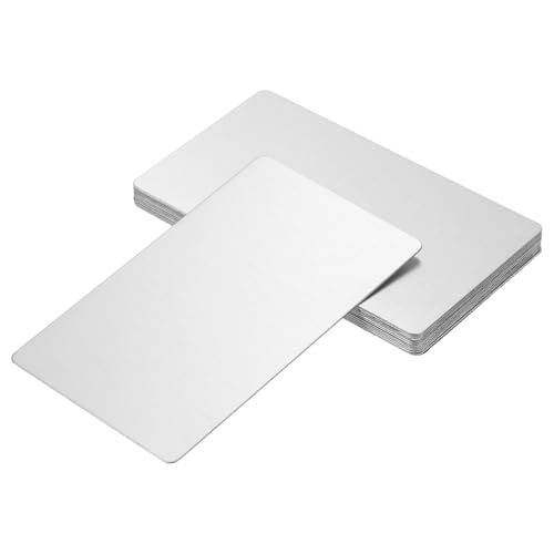 Tarjetas de visita de metal para grabado láser: chapa de acero inoxidable DIY de 85x50 mm