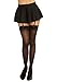 Dreamgirl Women's Thigh-High Stockings with Back Seam, Black, One Size