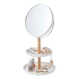 YAMAZAKI home Tosca Accessory Trays/Mirror, White