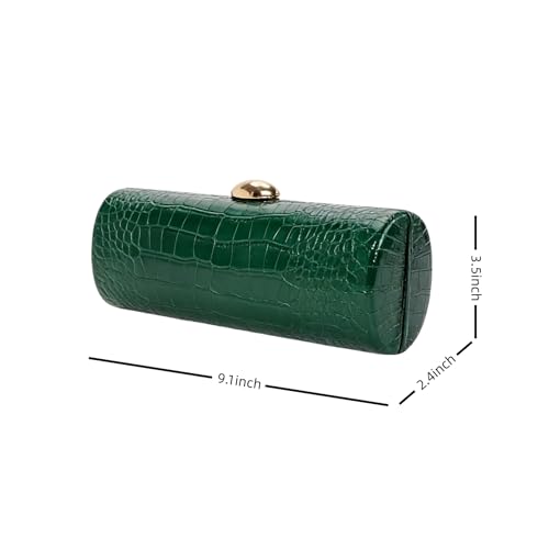 Image of Women Vegan Leather Evening Handbag Crocodile Pattern Handle Clutch Purse Cross Body Envelope Bag