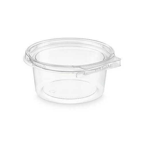Inline Plastics DPET Safe-T-Fresh Roundware Tamper Resistent Container, 12 oz, Clear | 320/Case