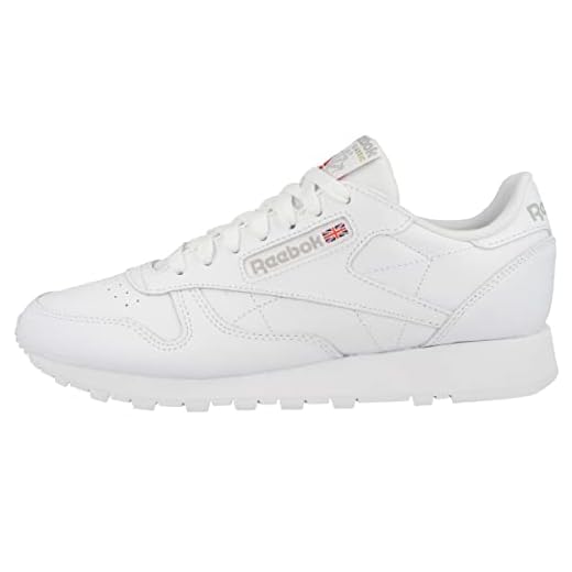 Reebok Classic Leather 001, Zapatillas de Deporte Unisex adulto, Ftwwht Ftwwht Pugry3, 44 EU