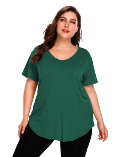 Image of BELAROI Women Plus Size Tops V-Neck Tunics Shirts