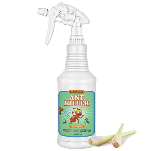 LizzAway Ant Killer Spray Indoor Outdoor Use - Plant-Based Formula