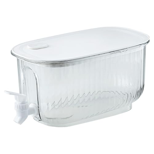 Fridge Drink Dispenser, 4 L Clear Beverage Dispenser with Faucet & Filter, Bottom Inclined Cold Brew Maker for Bar, Home, Cafe