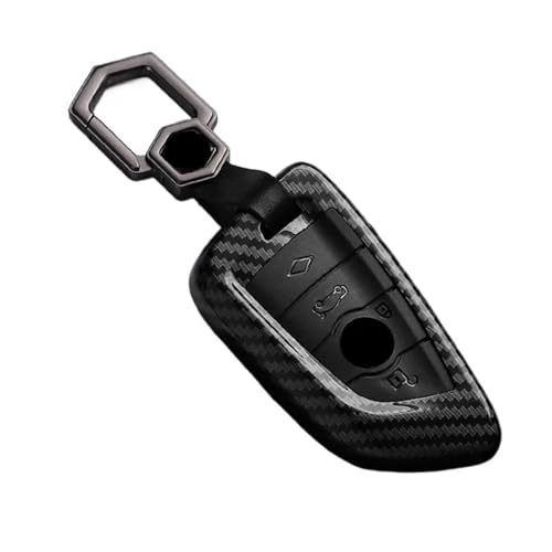 Étui clé voiture en fiber de carbone ABS pour BMW Série 1 3 5 7 X1 X3 X5