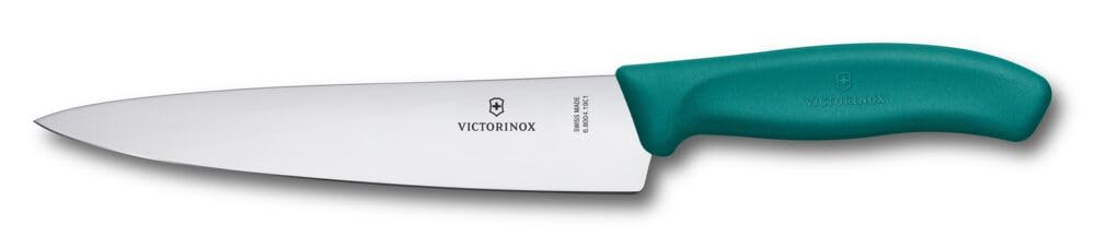 Victorinox Swiss Classic, Professional Carving Knife, Extra Sharp Blade, Straight Grind, 19 cm, Plastic Handle, Stainless Steel, Green