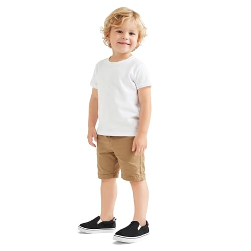 Image of K KomForme Boys & Girls Slip on Shoes, Toddler Canvas Walking Shoes | Lightweight, Comfortable