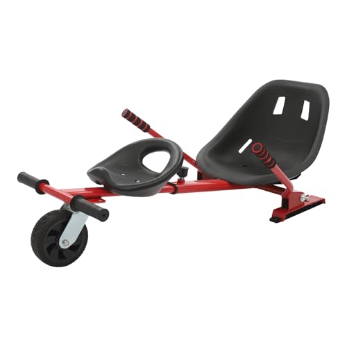 Hoverboard Sitz, Hoverboard mit Sitz verstellbarer, Doppel-Personen-Balance-Roller, Verstellbarer Balancier-Roller für 6,5-10 Zoll, Universal Gokart-Zubehör für Kinder und Erwachsene (Schwarz)