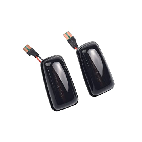 Luzuki Clignotants Auto Clignotant Voiture Clignotants Feux De Position Latéraux Latéraux pour Citroen XM ZX pour Xsara Rétroviseur Rétroviseur Clignotant (Color : Dynamic Smoked Black)