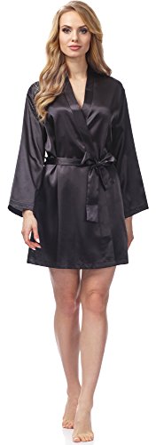 Preisvergleich Produktbild Merry Style Damen Morgenmantel MSFX797 (Schwarz, XL)