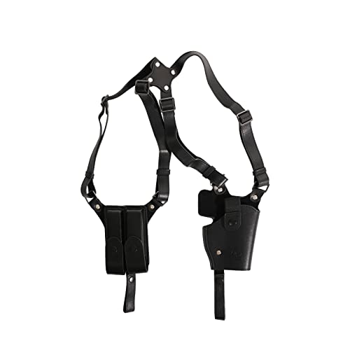 Aiotvei Shoulder Holster- Shoulder Holster Made With Premium Colombian Leather, Shoulder Holster For Concealed Carry With Double Magazine Holder Fit Glock 1911 And Most Kinds Of Pistols(Black) #TOP16