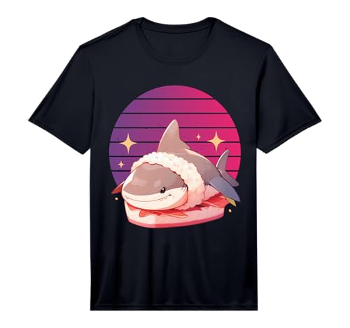 Cute Kawaii Shark Sushi Anime Funny Japanese Sharks Lovers Performance T-Shirt