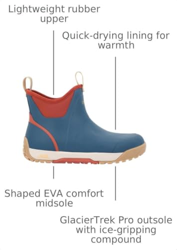 Image of XTRATUF 6 inch Men's Ice Fleece Lined Ankle Deck Boot - 100% Waterproof Rubber Footwear for Snow & Rain - Faux Shearling Lining - Slip-Resistant Outsole