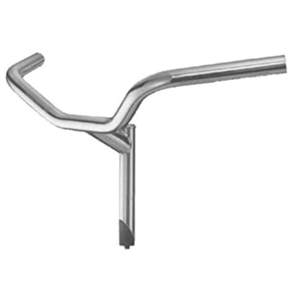 MANUBRIO CROMATO IN ACCIAIO+COPPIA LEVE FRENO + COPPIA MANOPOLE MARRONE- BICICLETTA
