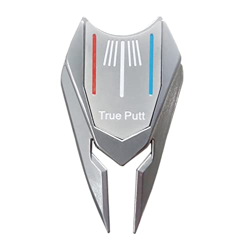 ディボット修理フォーク ゴルフ ボール マーカー ゴルフ アクセサリー 取り外し可能 ゴルファー シルバー 銀