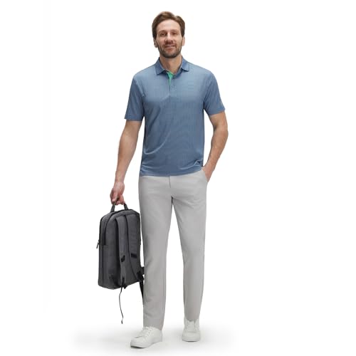 Image of M MAELREG Mens Golf Shirt Short Sleeve Dry Fit Print Moisture Wicking Performance Patterns Collared Polo Shirt