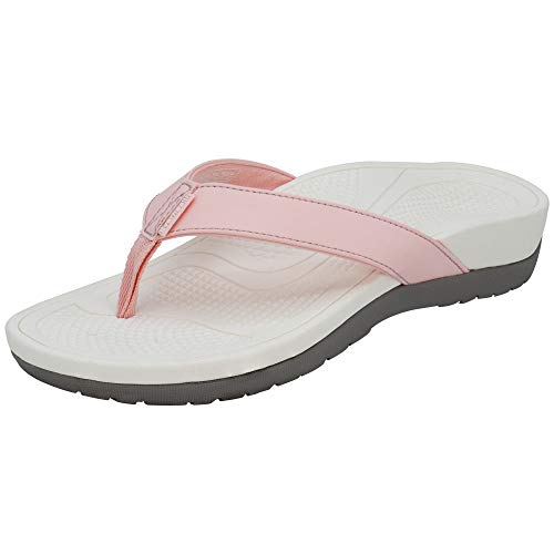 EVERHEALTH Orthotic Sandals Women's Flip Flops Thongs with Arch Support for Plantar Fasciitis, Flat Feet & Heel Spur, Orthopedic Toe Post Sandals Comfort Slippers