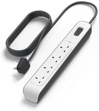 Belkin 4 Way/4 Plug 2 m Surge Protection Extension Lead Strip, White