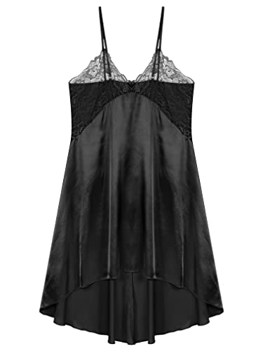 FEESHOW Sexy Mens Lingerie Sheer Floral Lace Sissy Crossdress Nightwear Sleepdress Homme Pajamas3