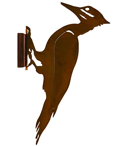 Pileated Woodpecker Mountable Metal Art | Gifts for Mom | Gifts for Grandma | Housewarming | Anniversary | Nature Inspired Art | Mountable Fence Decor | Tree Decor