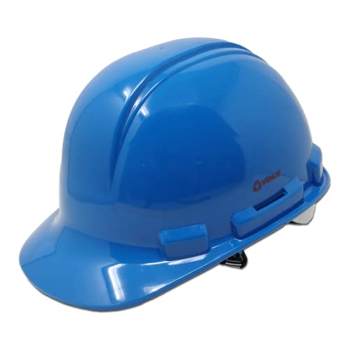 VENUS H-2000 ISI Certified Industrial Safety Helmet for Men – Ratchet Type Adjustment, Chin Strap, Durable Head Protection for Construction, Factory & Outdoor Industrial Work (Blue)