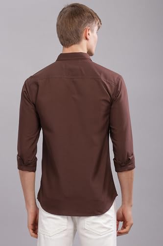 Image of Men's Cotton Blend Slim Fit Shirt | Full Sleeve Casual wear for Men | Comfortable Office Wear Shirt for All Seasons