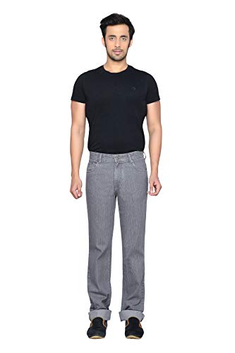 Image of Men's Stretchable Relax Fit Jeans-Grey
