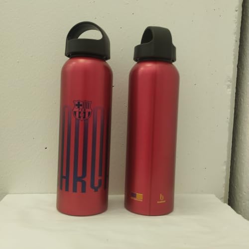Alusport Botella FC BARCELONA edicion limitada, botella de Agua, aluminio, Roja.producto oficial. 600ml