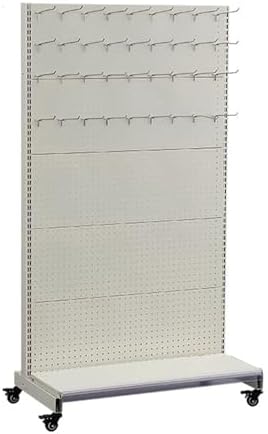 Versatile Pegboard Display Stand with Hooks - Ideal Storage Solution for Garage Organization, Retail Displays, and Craft Show Presentations