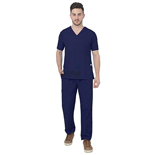 Image of Cambia Scrub Suits for Doctors Men /OT Dress Unisex (XXXL, Navy Blue)