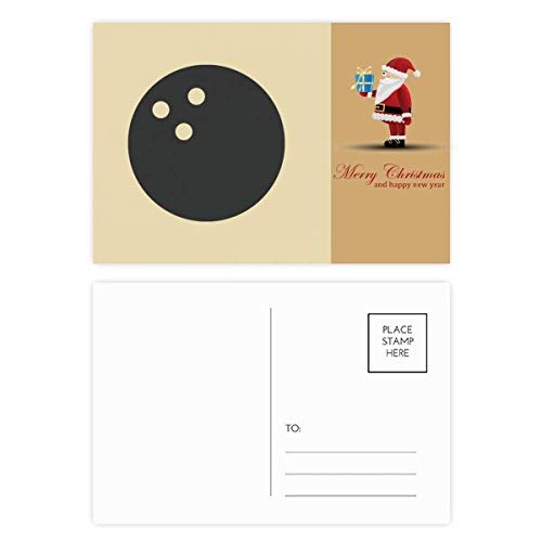 Cartes postales Père Noël géométrie simple Bowling Sport papeterie de Noël